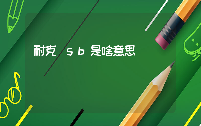 耐克 sb是啥意思插圖
